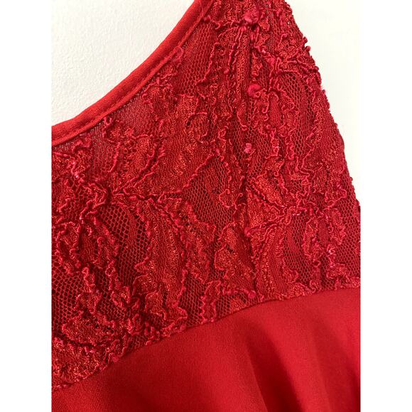 Vintage Gold Label Victoria's Secret Red Babydoll Slip Dress - Small - Picture 4 of 11
